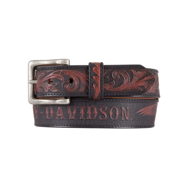 dark Brown 033 Harley-Davidson Mens thick leather belt Motorbike Birthday Gift dark Brown 033 Harley-Davidson Mens thick leather belt Motorbike Birthday Gift
